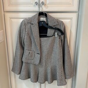 White House, Black market, black and white glitter suit